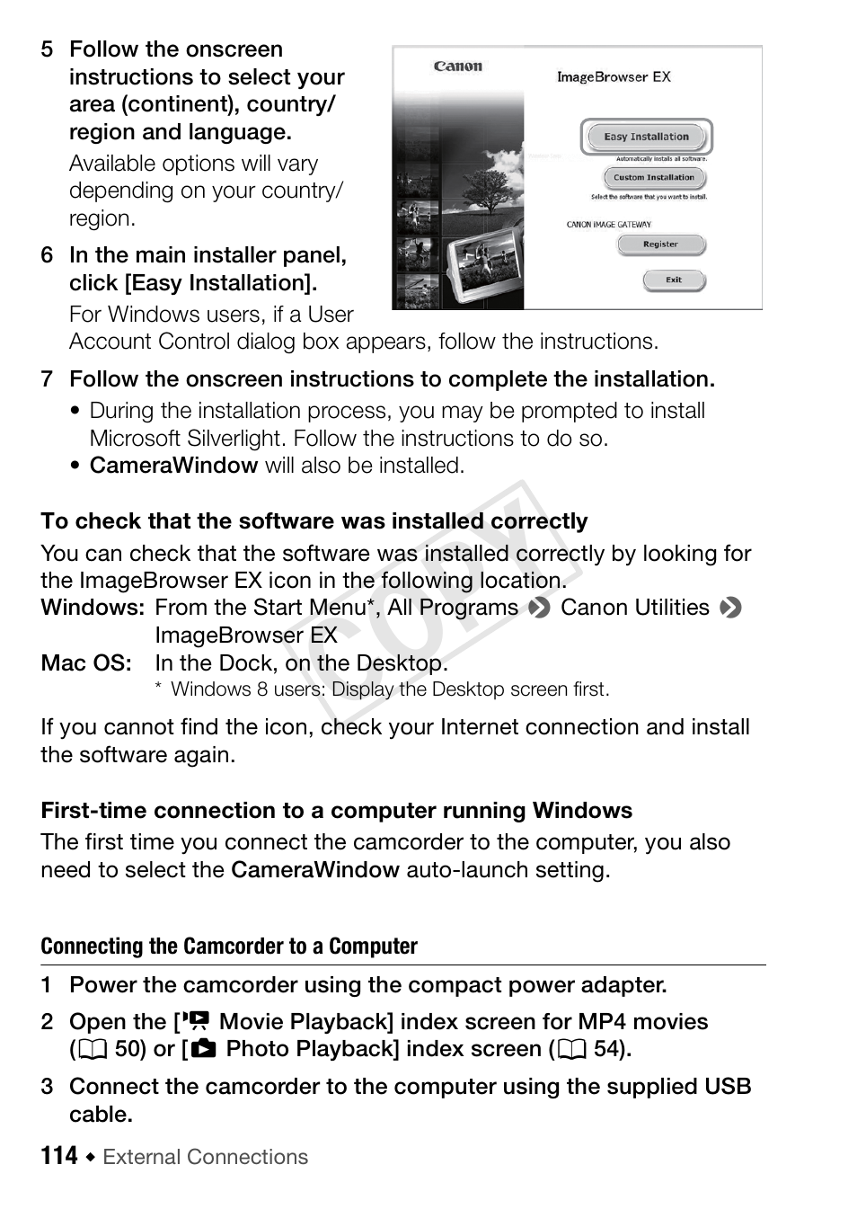 Cop y | Canon VIXIA HF R42 User Manual | Page 114 / 197