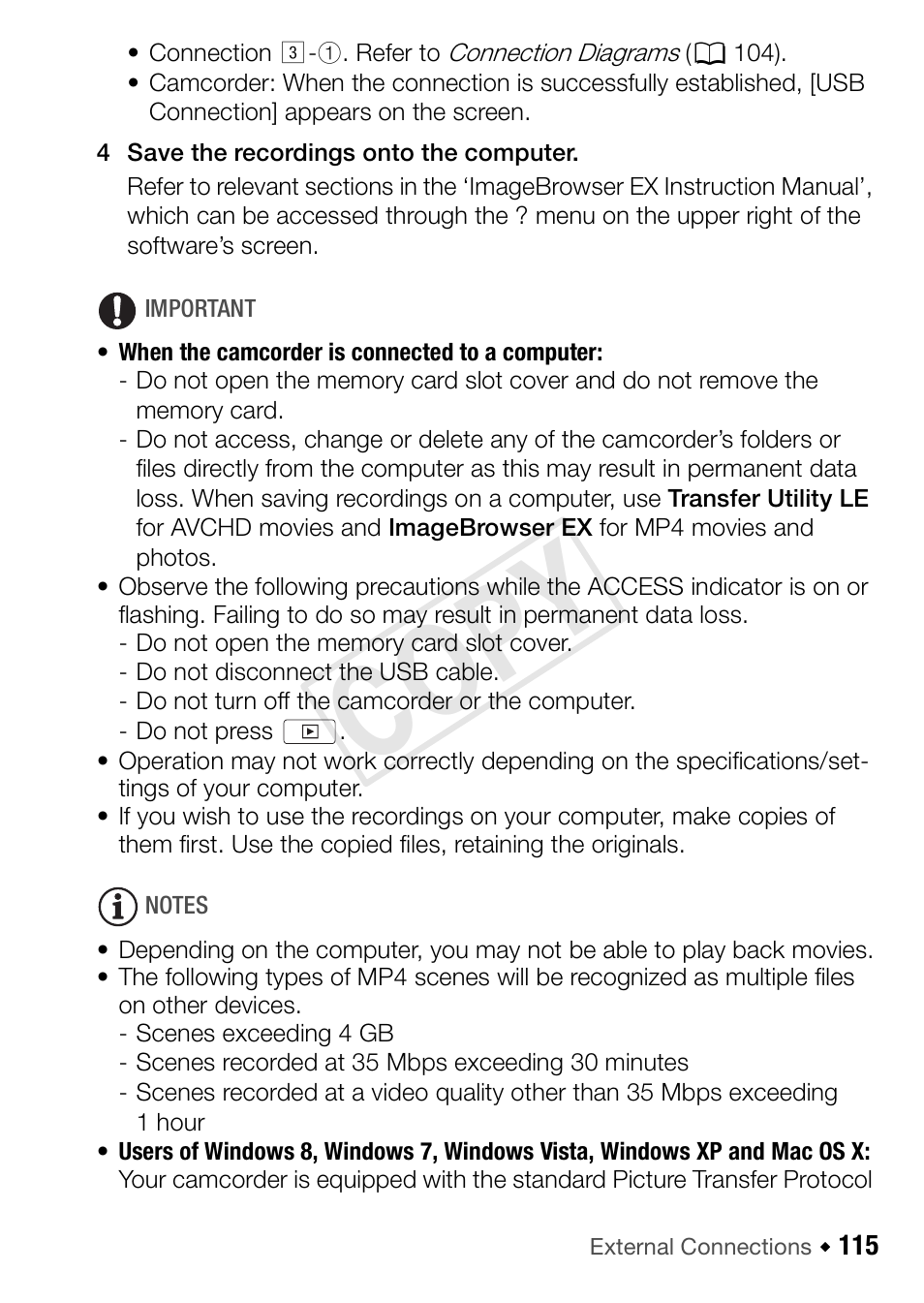 Cop y | Canon VIXIA HF R42 User Manual | Page 115 / 197