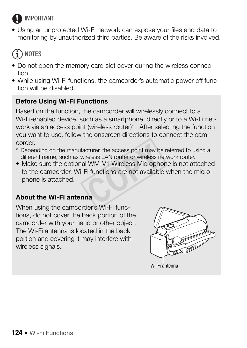 Cop y | Canon VIXIA HF R42 User Manual | Page 124 / 197