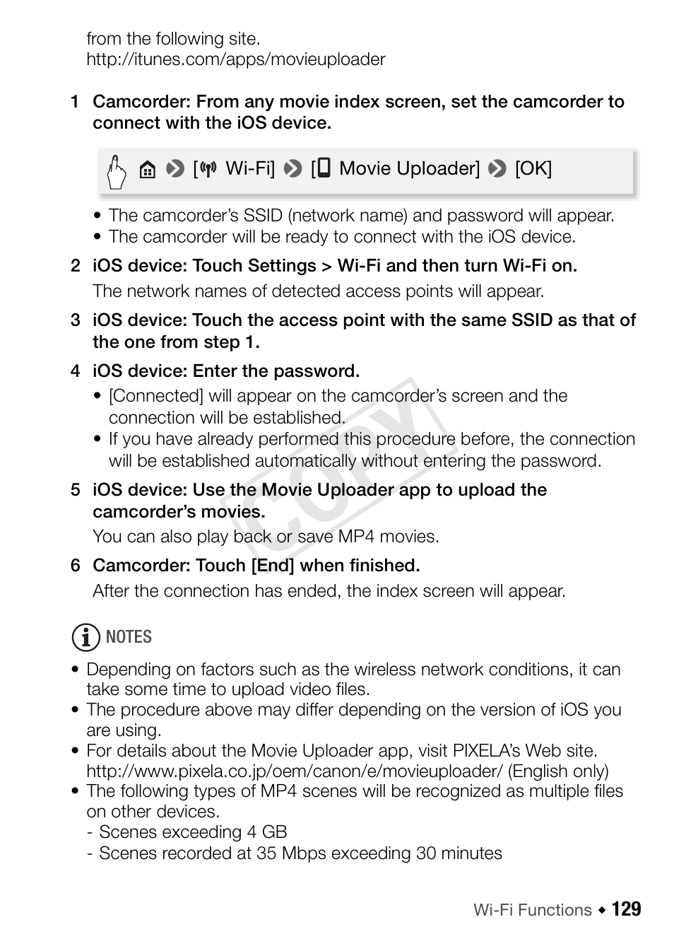 Cop y | Canon VIXIA HF R42 User Manual | Page 129 / 197