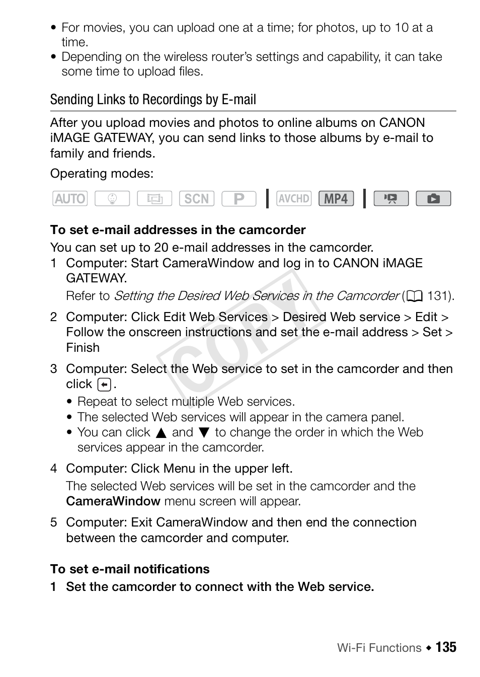 Cop y | Canon VIXIA HF R42 User Manual | Page 135 / 197