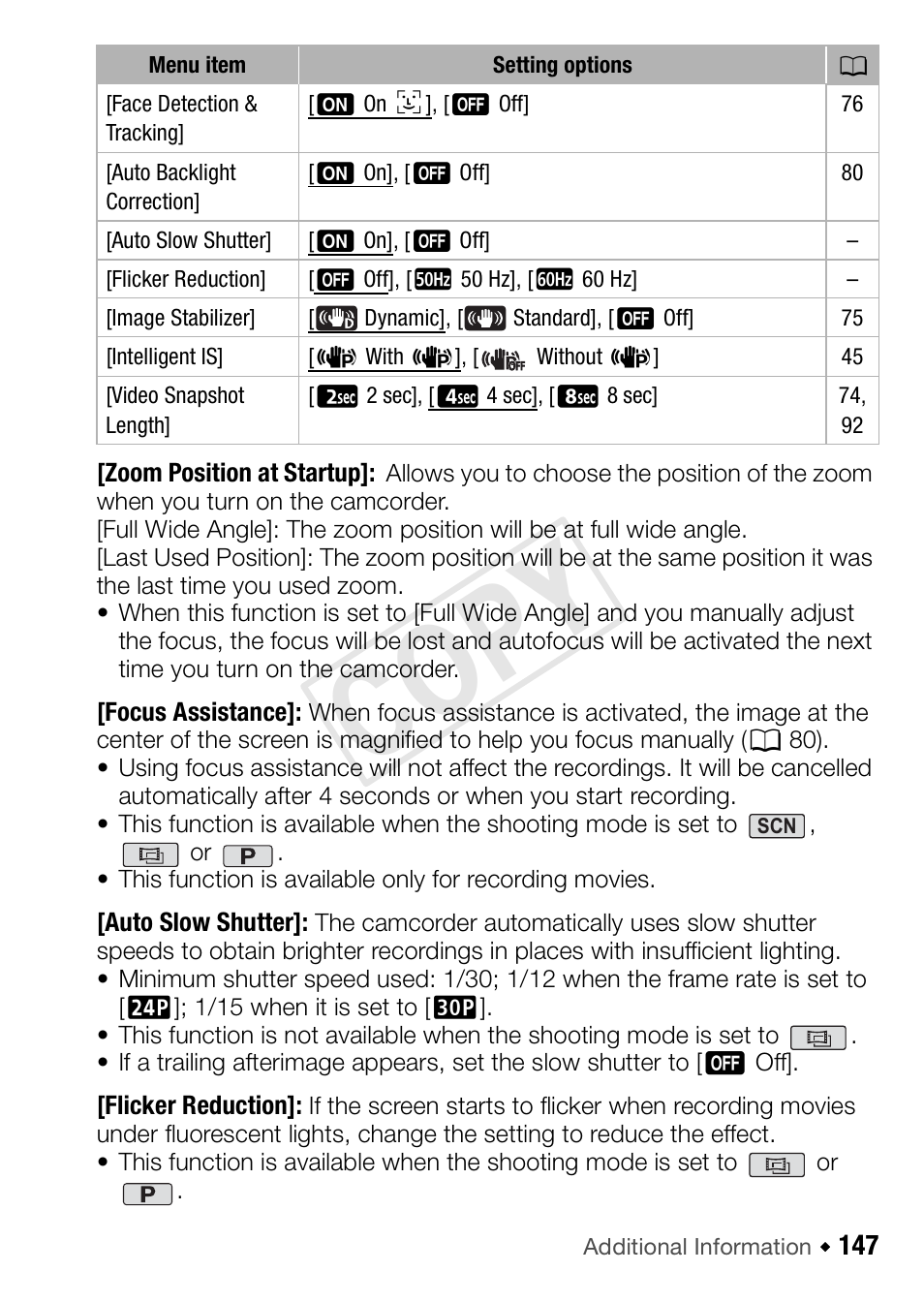 Cop y | Canon VIXIA HF R42 User Manual | Page 147 / 197