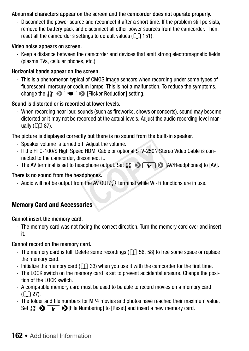 Cop y | Canon VIXIA HF R42 User Manual | Page 162 / 197