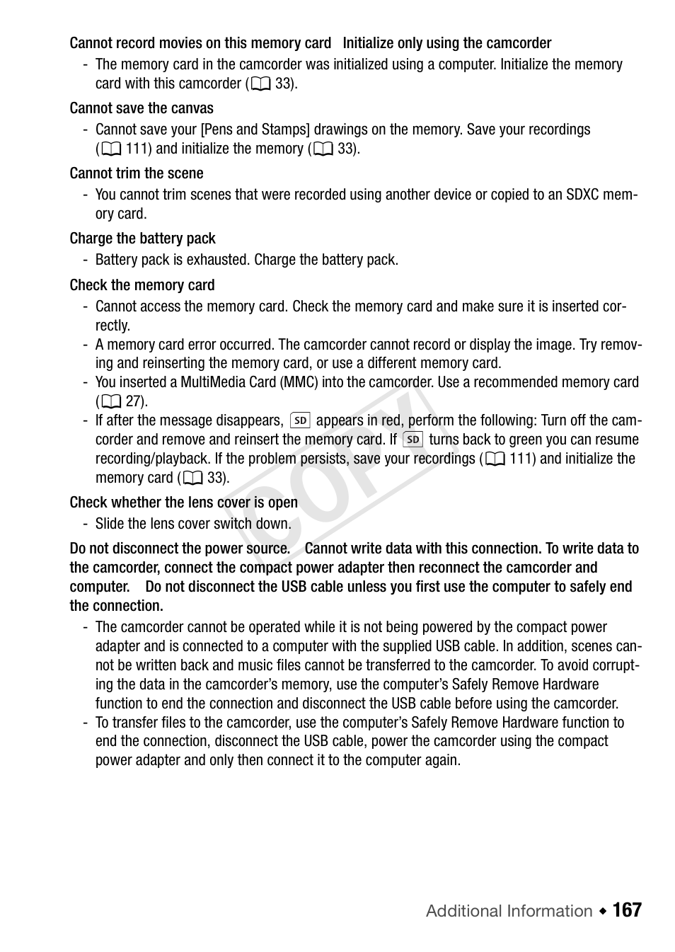 Cop y | Canon VIXIA HF R42 User Manual | Page 167 / 197