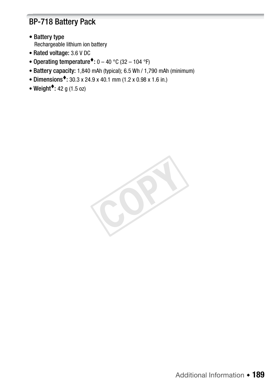 Cop y | Canon VIXIA HF R42 User Manual | Page 189 / 197