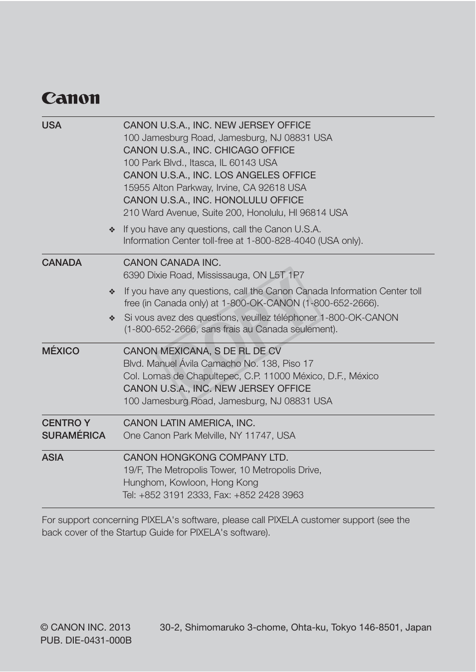 Cop y | Canon VIXIA HF R42 User Manual | Page 197 / 197