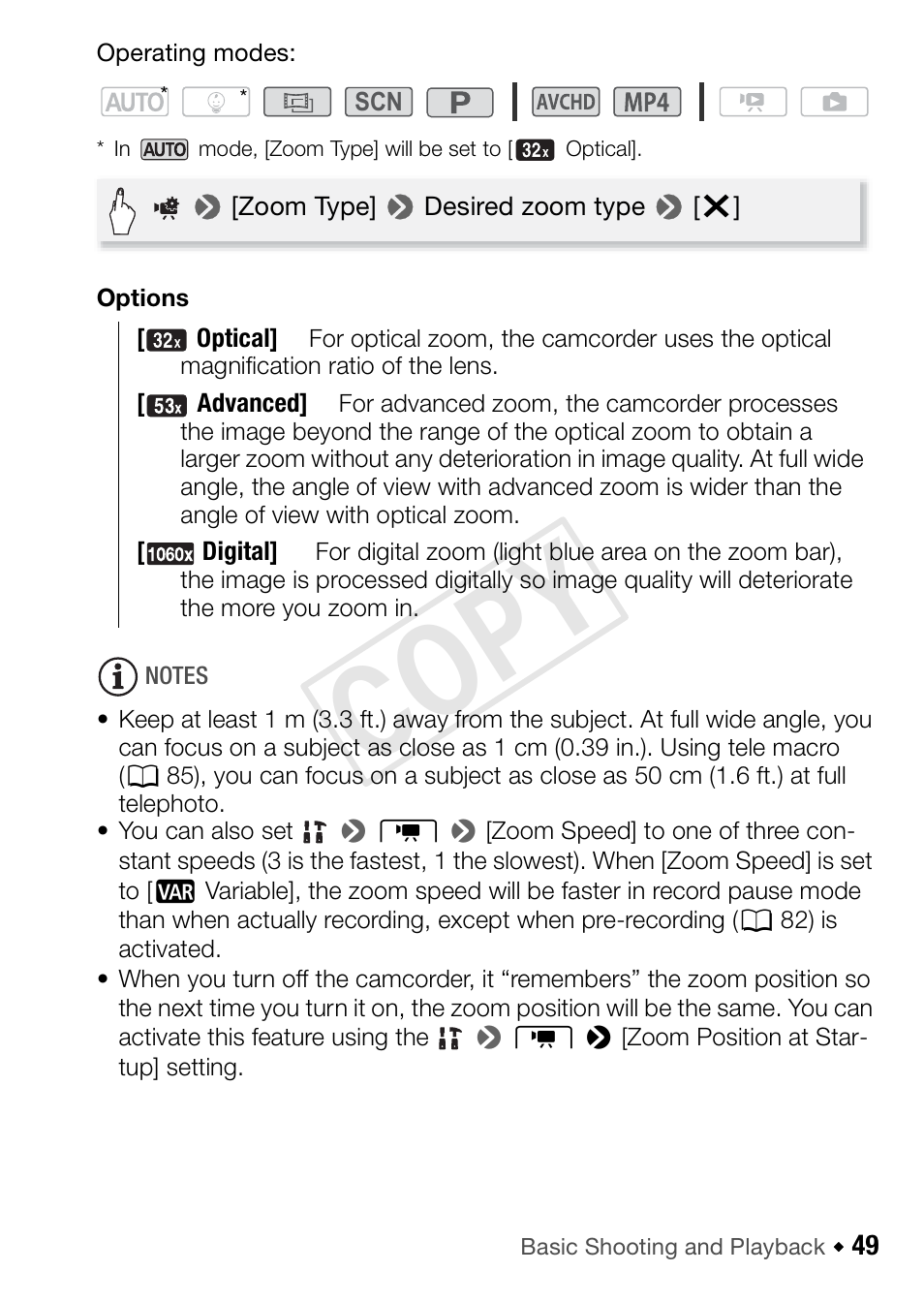 Cop y | Canon VIXIA HF R42 User Manual | Page 49 / 197
