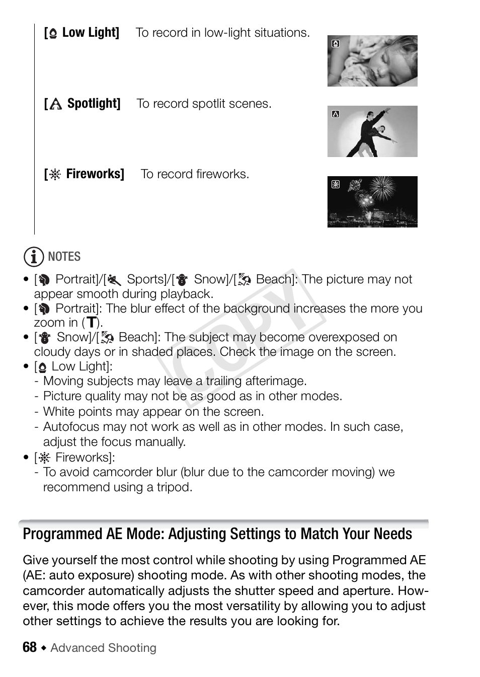 Cop y | Canon VIXIA HF R42 User Manual | Page 68 / 197