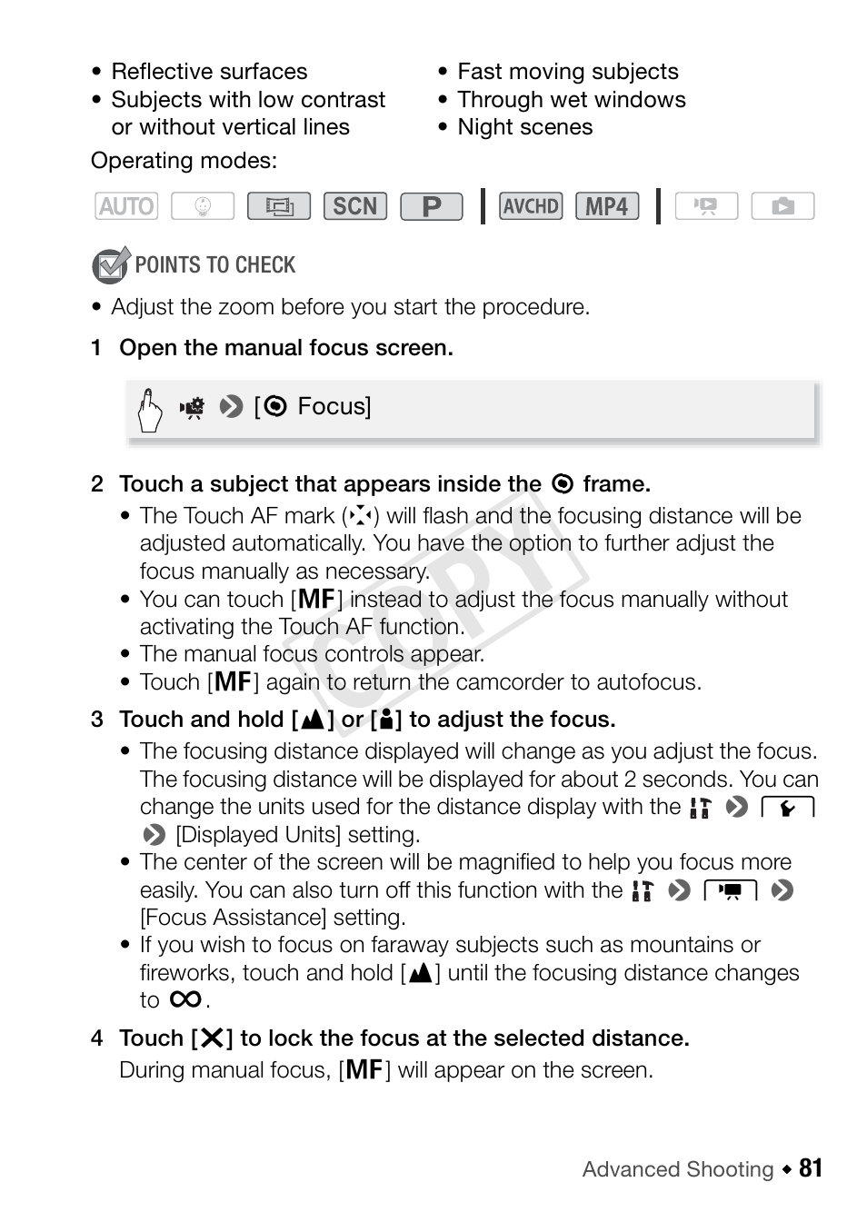 Cop y | Canon VIXIA HF R42 User Manual | Page 81 / 197