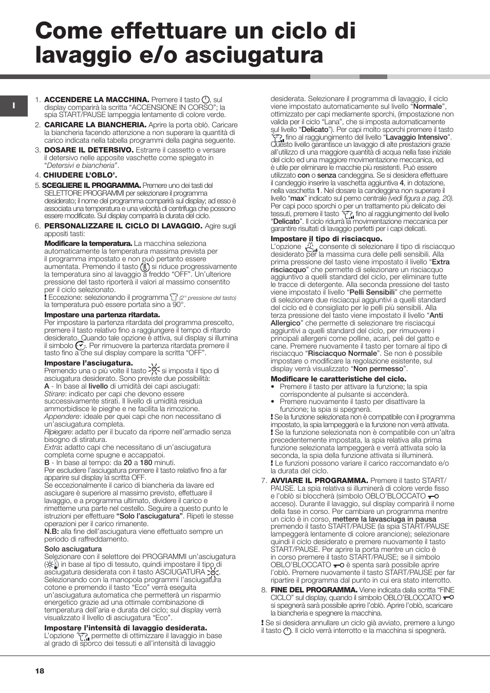 Hotpoint Ariston WDD 10760 User Manual | Page 18 / 48