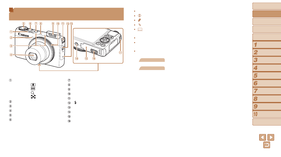 Part names and conventions in this guide | Canon PowerShot S120 User Manual | Page 3 / 215