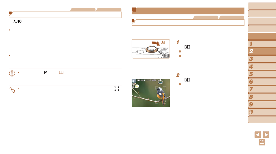 Common, convenient features, On-screen frames, Zooming in closer on subjects (digital zoom) | Canon PowerShot S120 User Manual | Page 36 / 215
