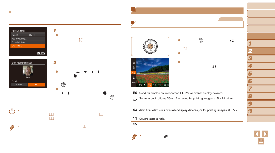 Image customization features, Changing the aspect ratio, And birthdays) from the camera | Canon PowerShot S120 User Manual | Page 46 / 215