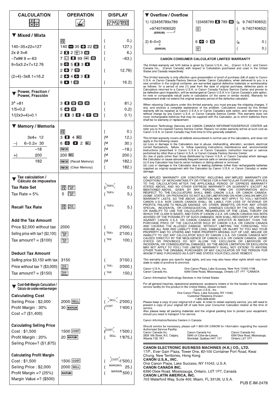 Canon LS-100TSG User Manual | Page 2 / 2