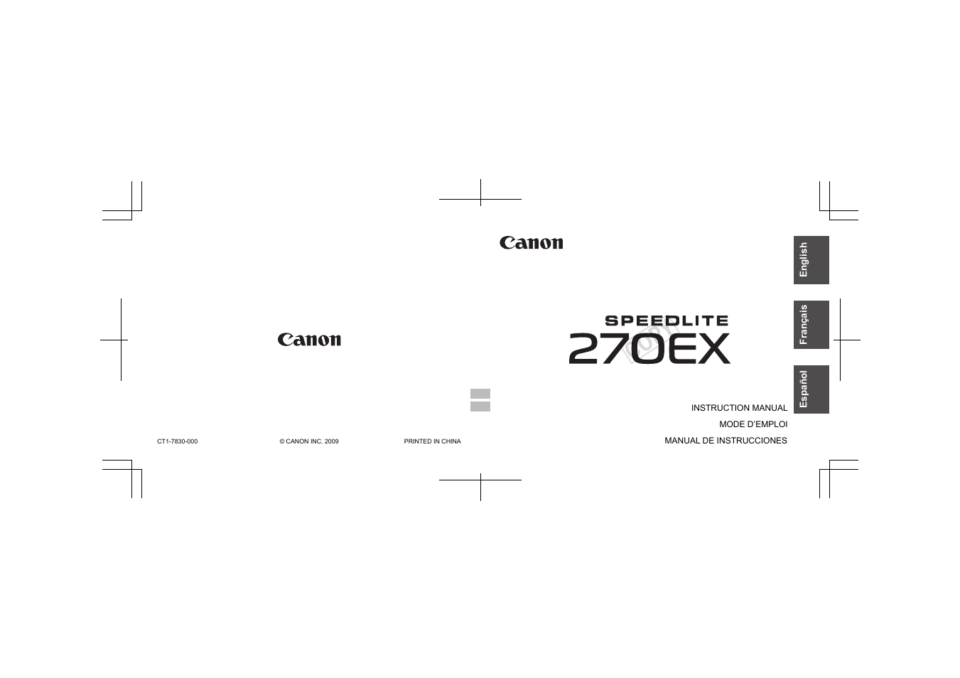 Canon Speedlite 270EX User Manual | 76 pages