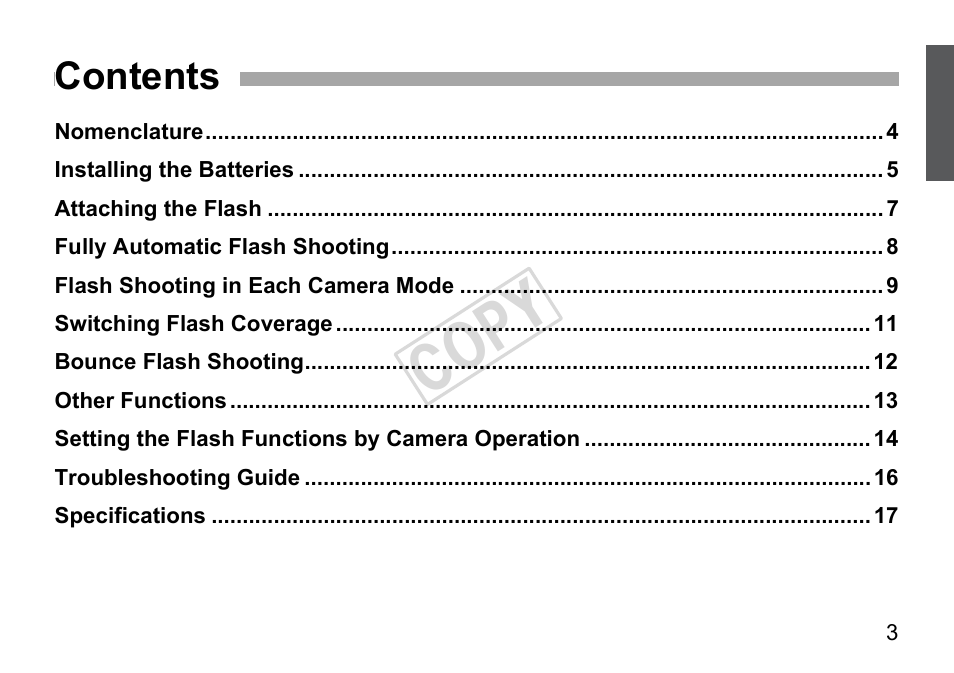 Canon Speedlite 270EX User Manual | Page 5 / 76