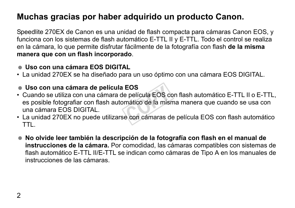 Cop y | Canon Speedlite 270EX User Manual | Page 52 / 76