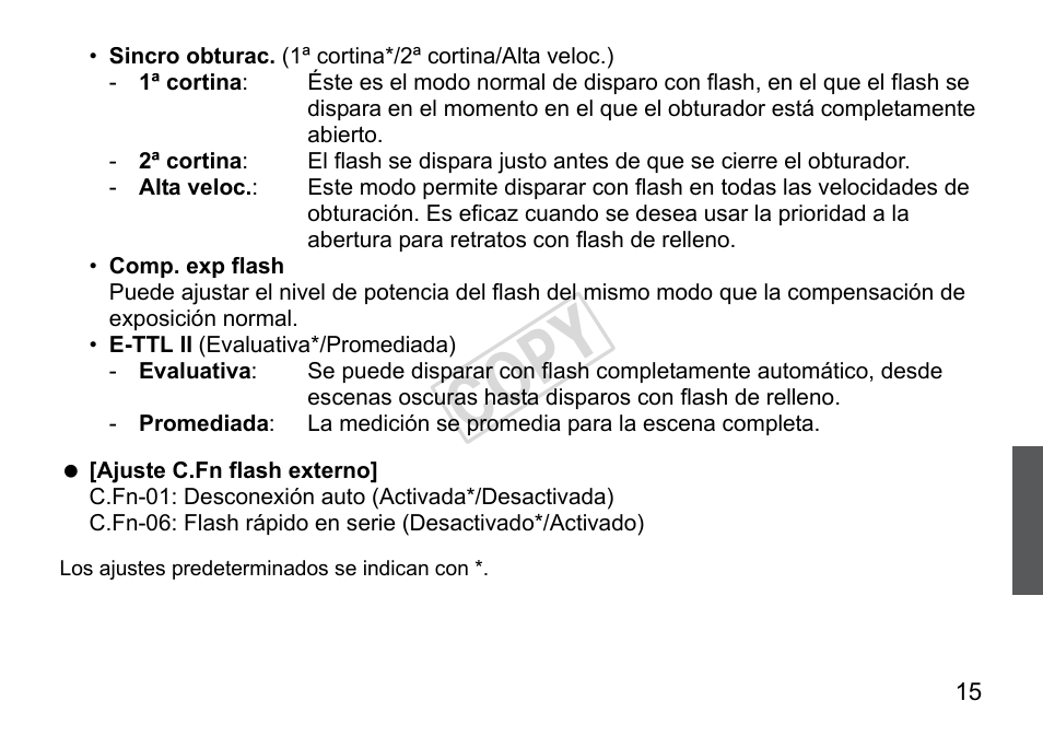 Cop y | Canon Speedlite 270EX User Manual | Page 65 / 76