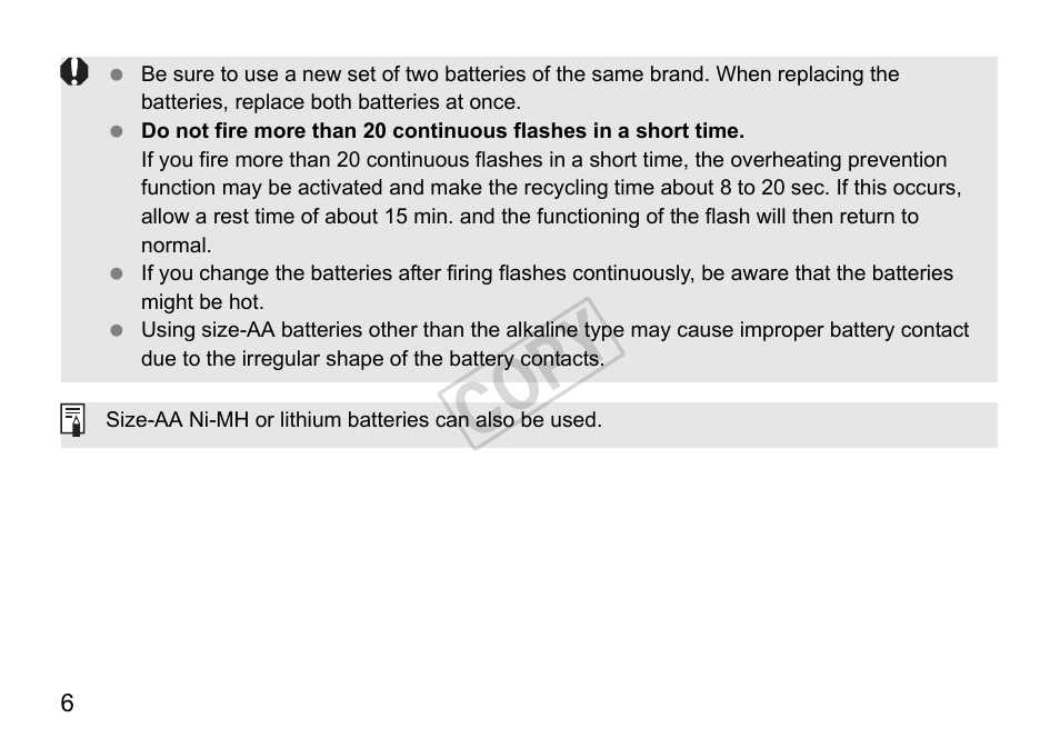 Cop y | Canon Speedlite 270EX User Manual | Page 8 / 76
