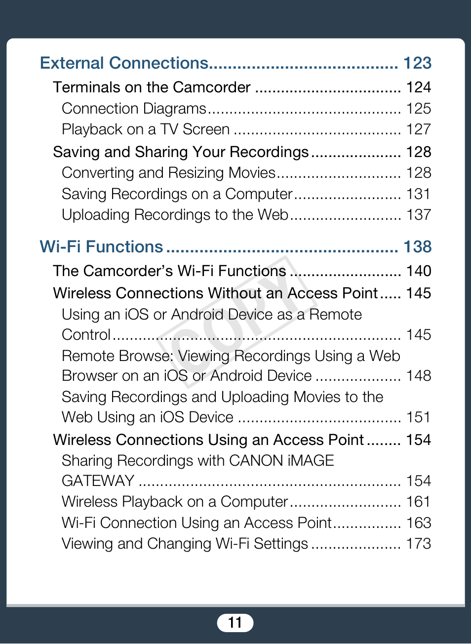 C op y | Canon VIXIA mini User Manual | Page 11 / 253