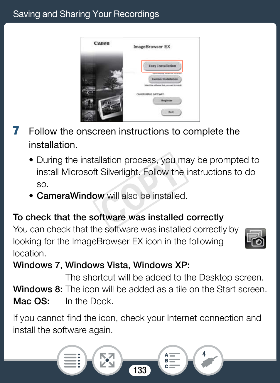 Cop y | Canon VIXIA mini User Manual | Page 133 / 253