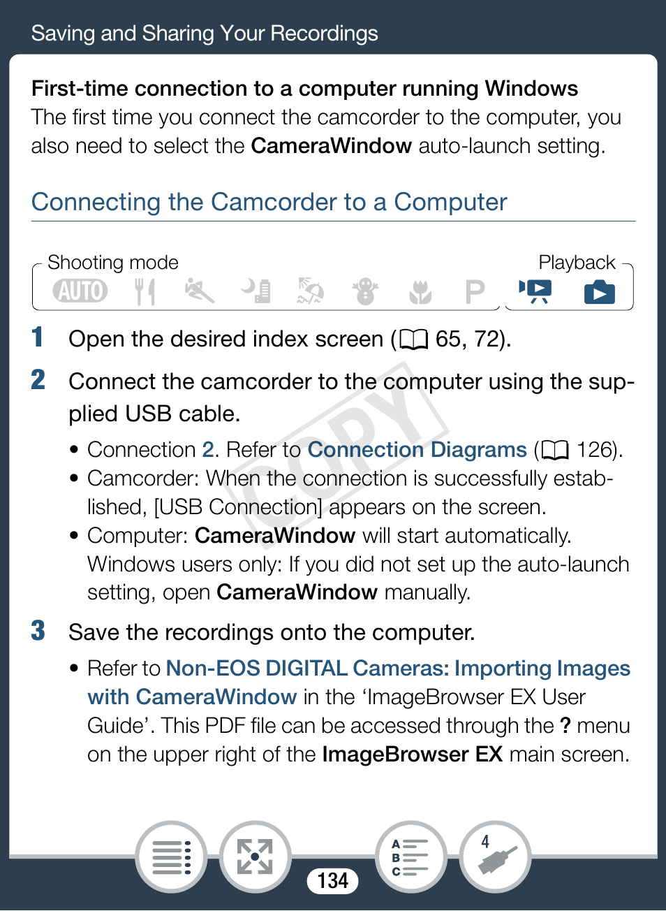 Cop y | Canon VIXIA mini User Manual | Page 134 / 253