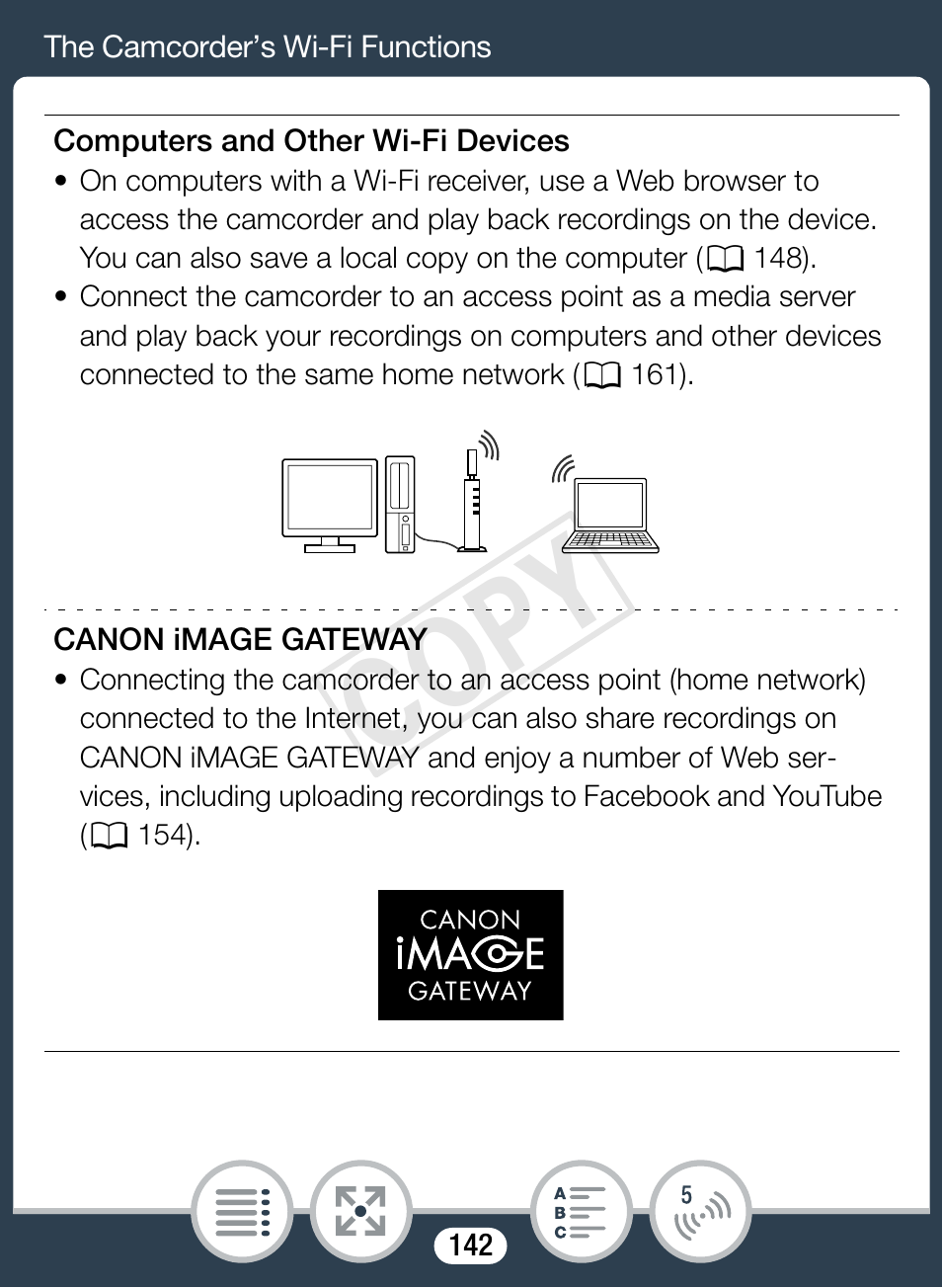 Cop y | Canon VIXIA mini User Manual | Page 142 / 253