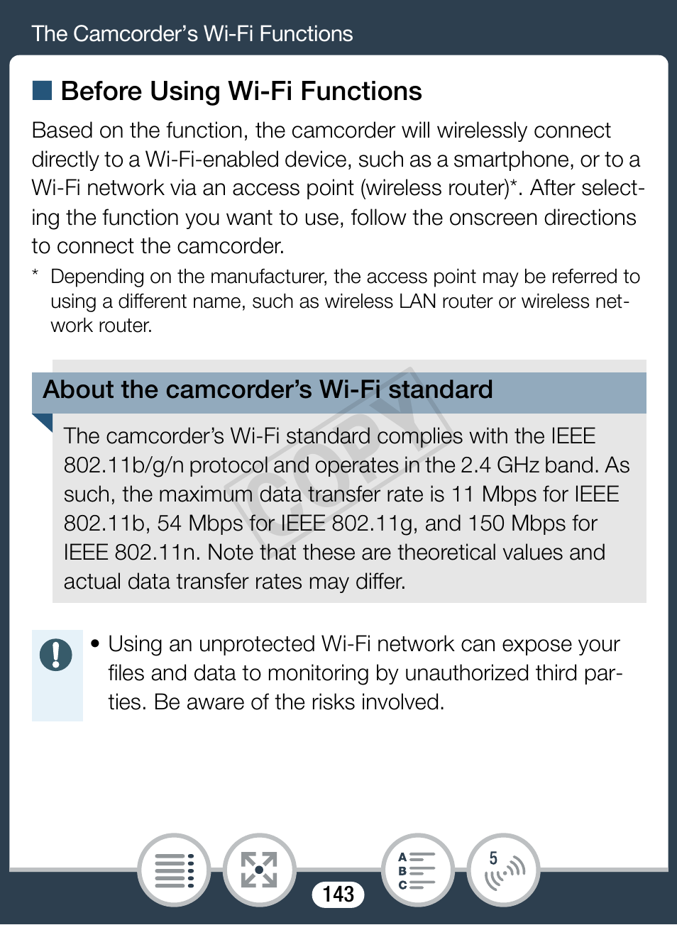 Cop y | Canon VIXIA mini User Manual | Page 143 / 253