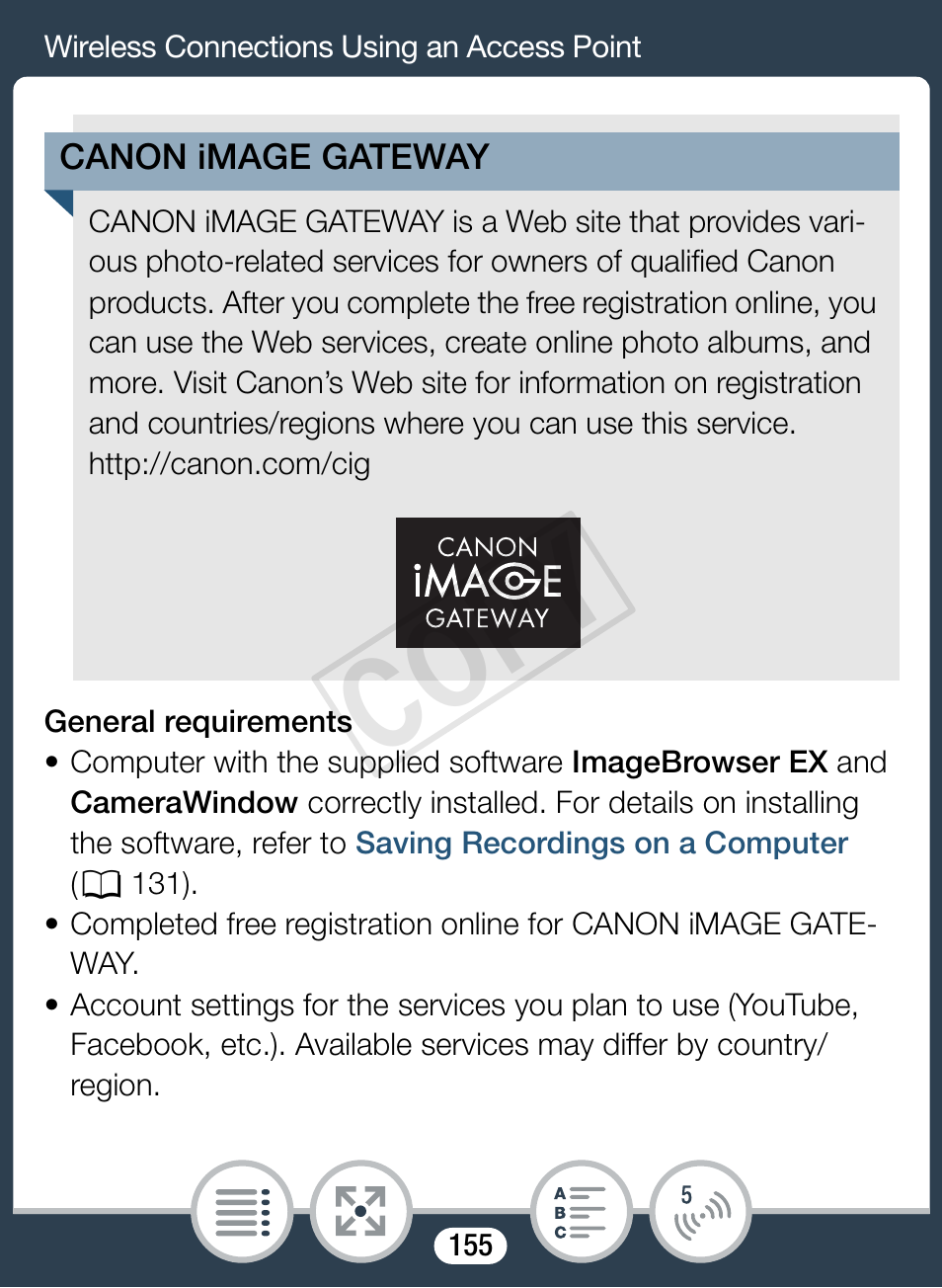 Cop y | Canon VIXIA mini User Manual | Page 155 / 253