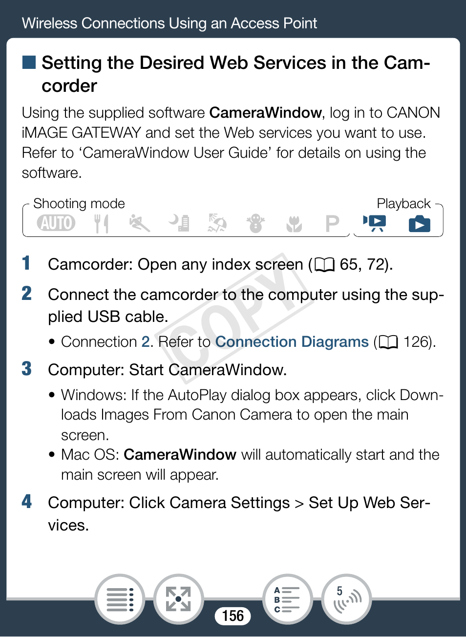 Cop y | Canon VIXIA mini User Manual | Page 156 / 253