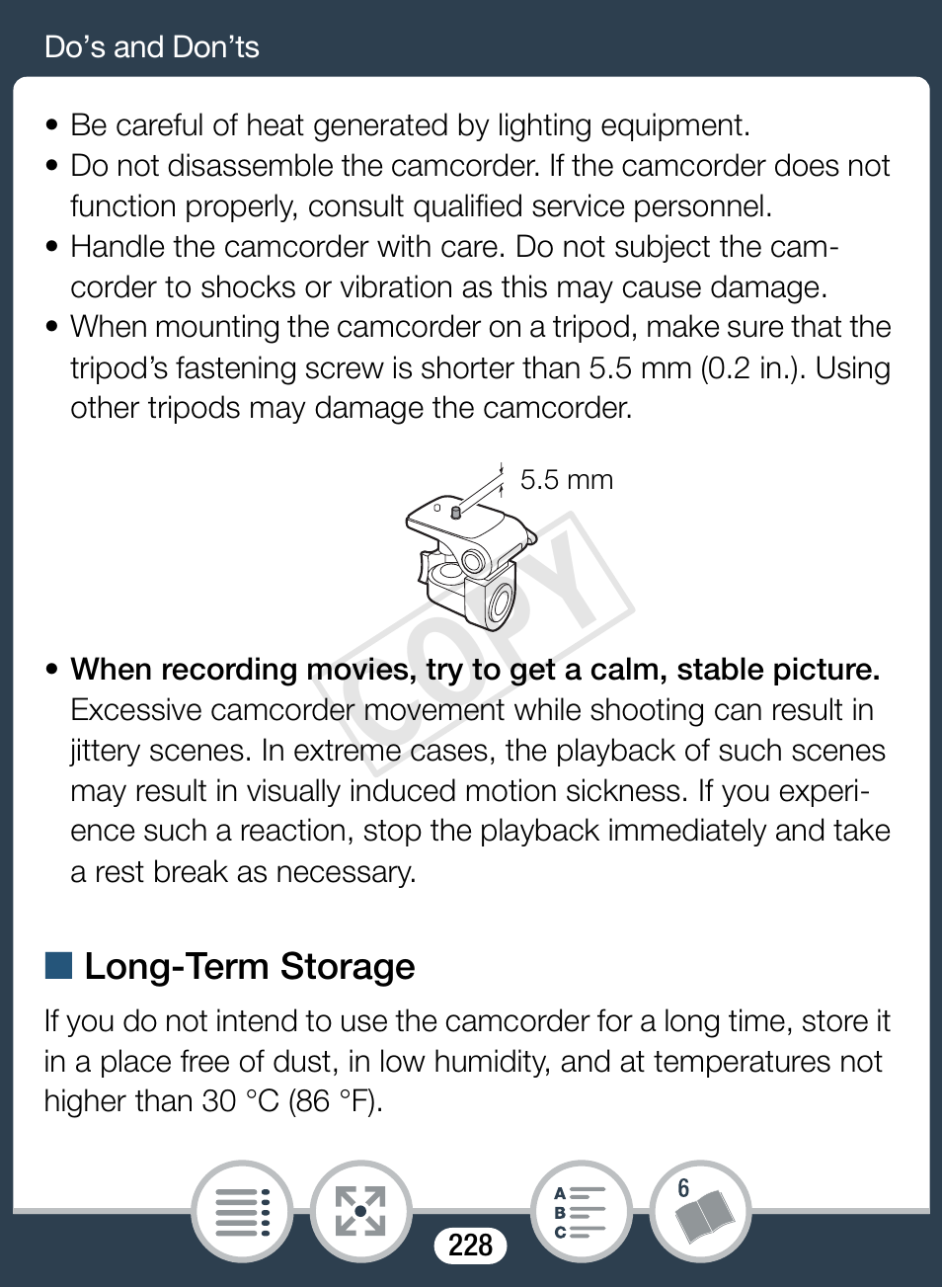 Cop y | Canon VIXIA mini User Manual | Page 228 / 253