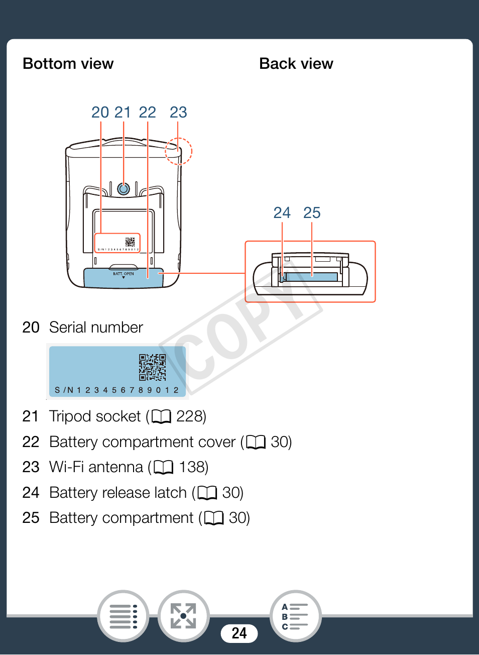 Cop y | Canon VIXIA mini User Manual | Page 24 / 253