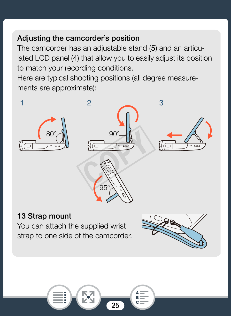 Cop y | Canon VIXIA mini User Manual | Page 25 / 253