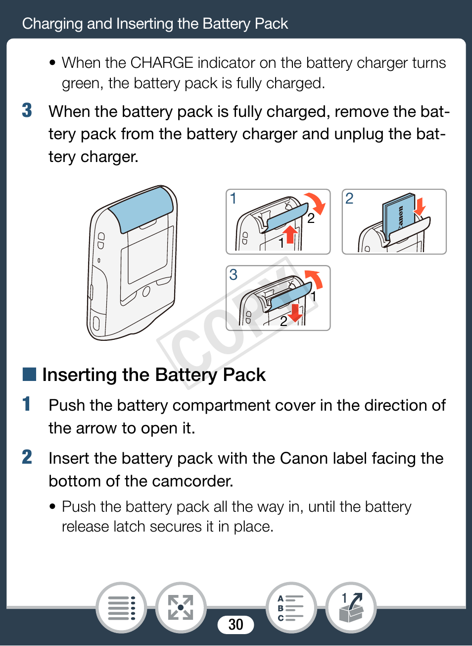 Cop y | Canon VIXIA mini User Manual | Page 30 / 253