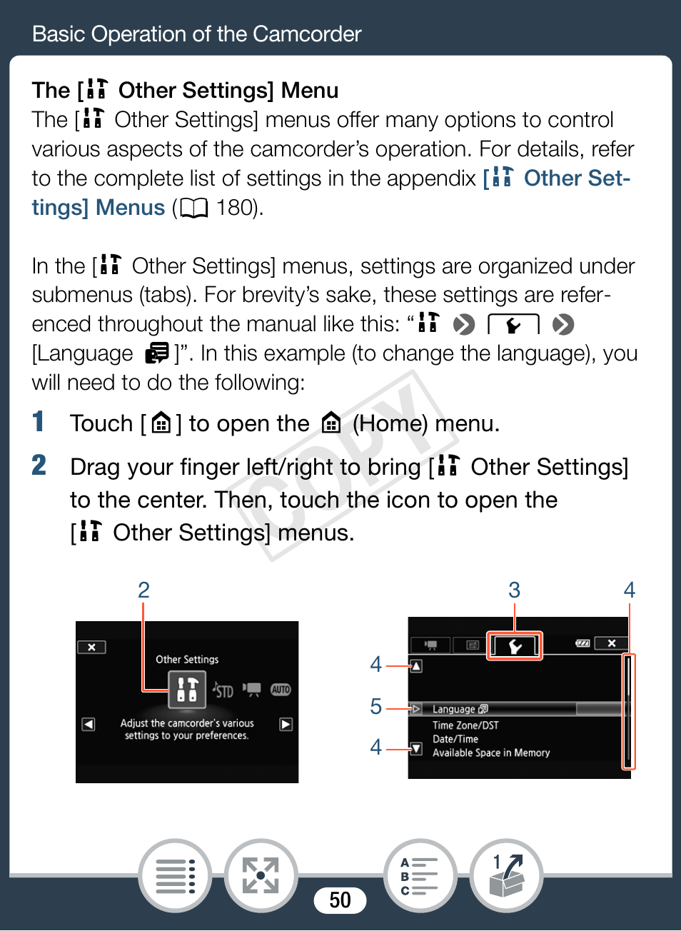 Cop y | Canon VIXIA mini User Manual | Page 50 / 253