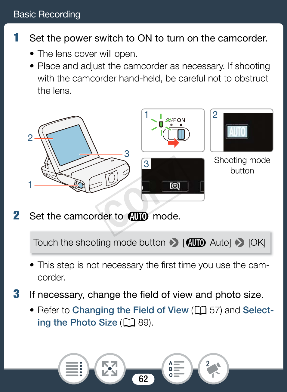 Cop y | Canon VIXIA mini User Manual | Page 62 / 253