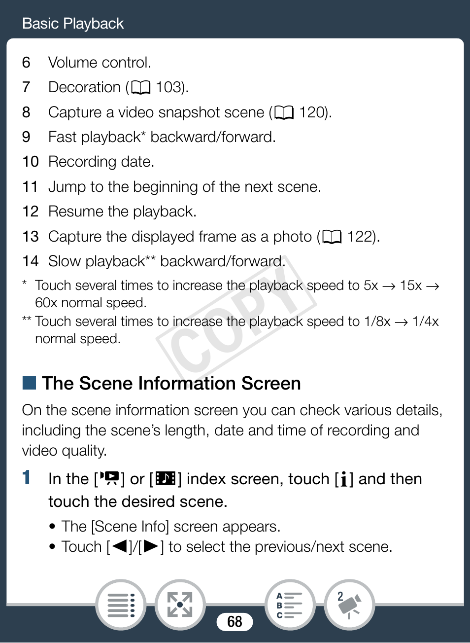 Cop y | Canon VIXIA mini User Manual | Page 68 / 253