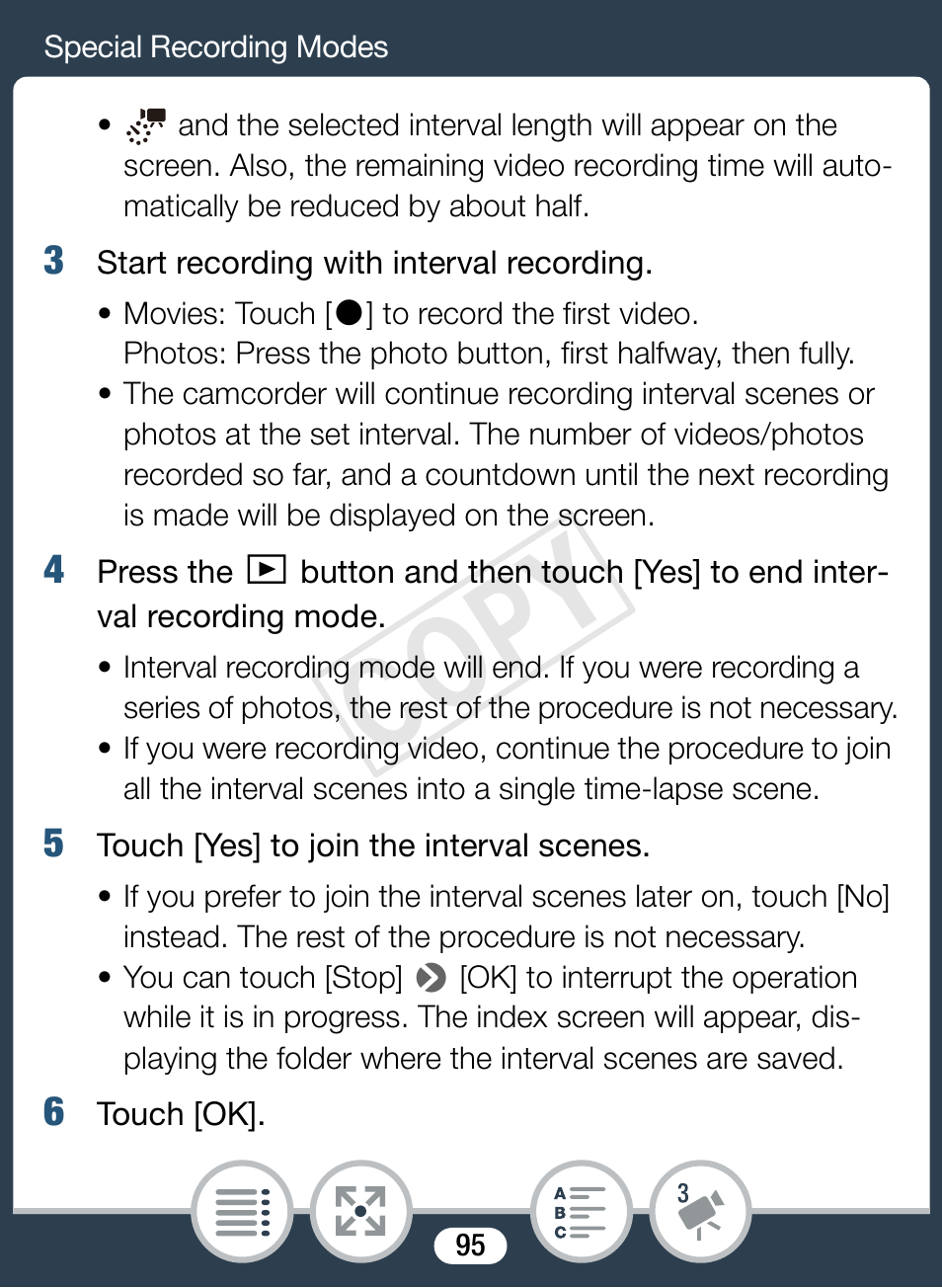 Cop y | Canon VIXIA mini User Manual | Page 95 / 253