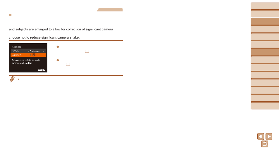 Adjust the image stabilization setting | Canon PowerShot SX700 HS User Manual | Page 83 / 198