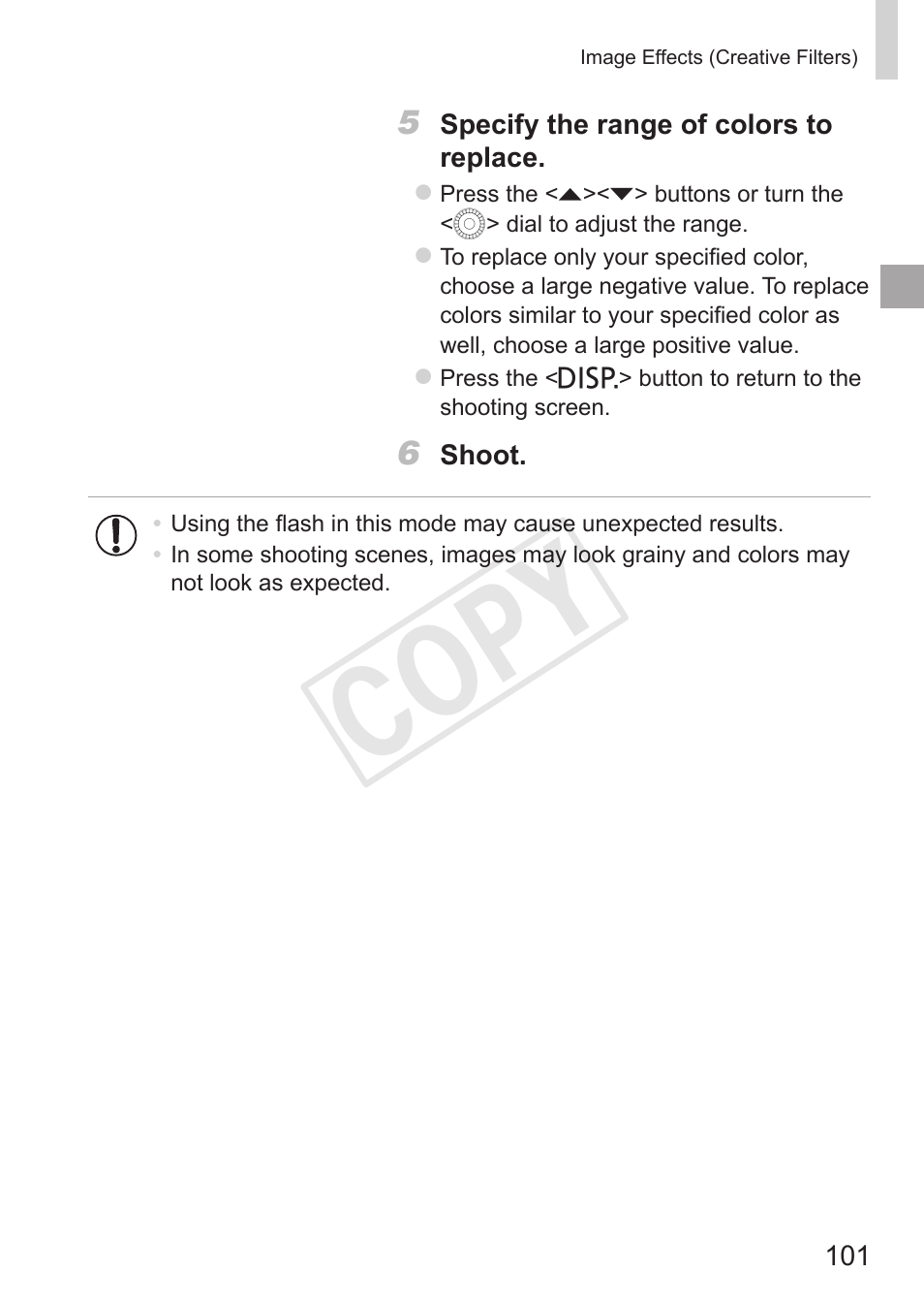 Cop y | Canon PowerShot SX50 HS User Manual | Page 101 / 286