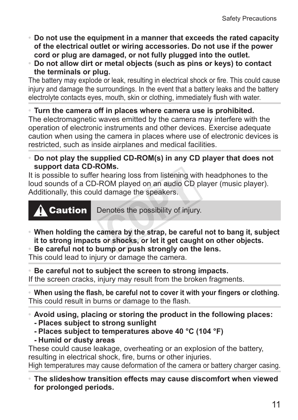 Cop y | Canon PowerShot SX50 HS User Manual | Page 11 / 286