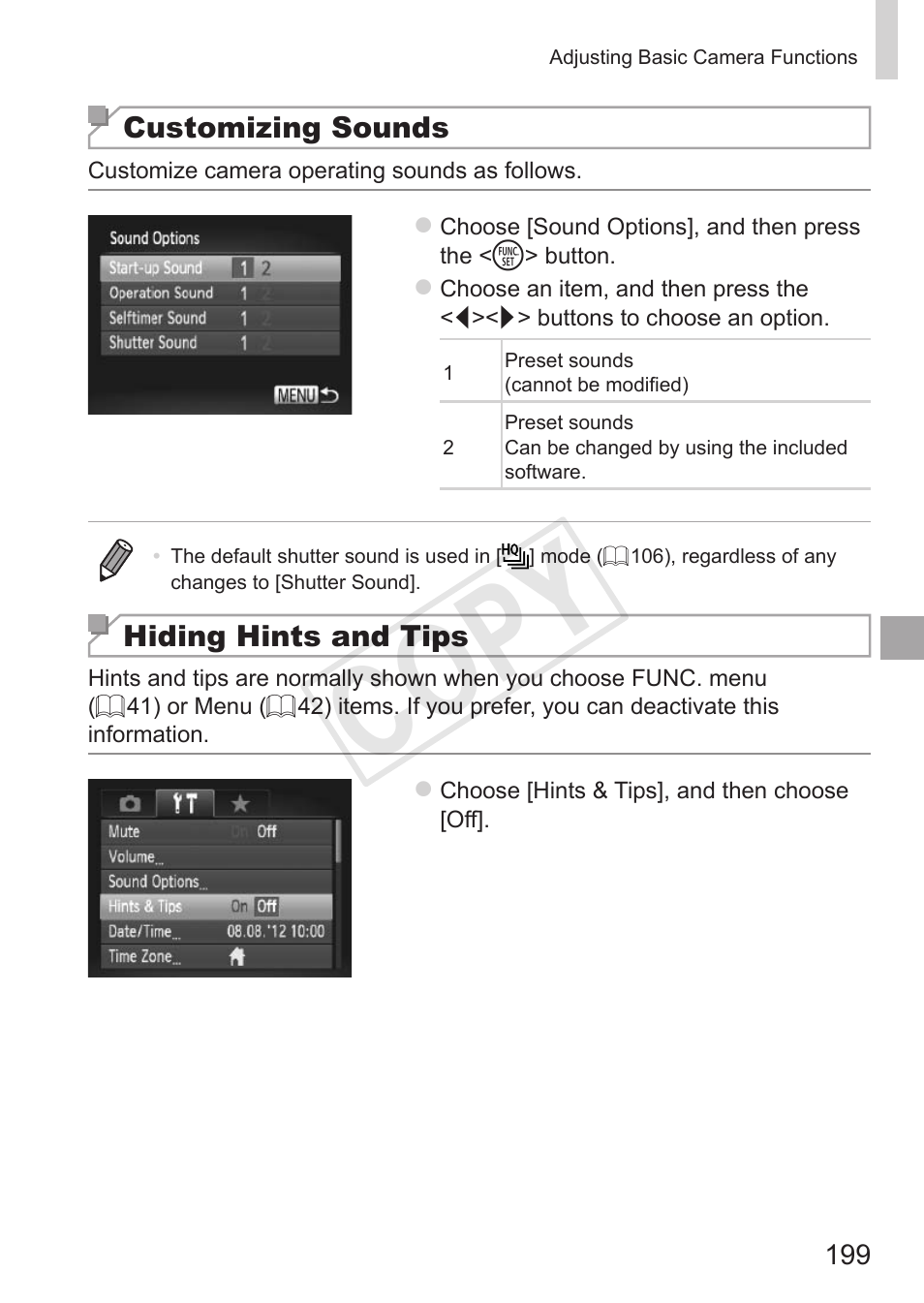Cop y | Canon PowerShot SX50 HS User Manual | Page 199 / 286