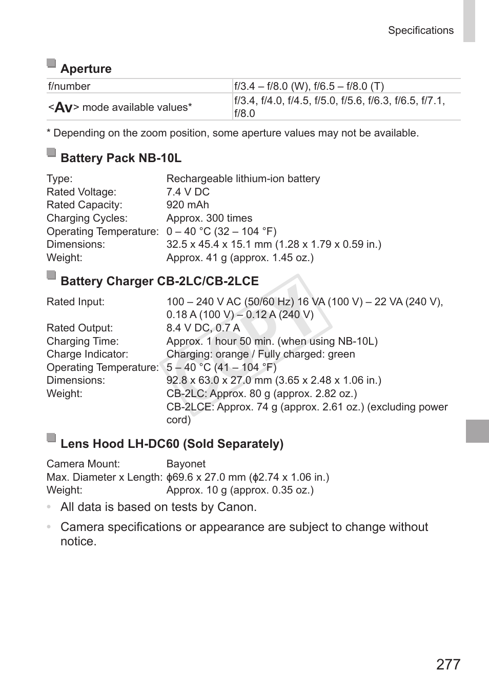 Cop y | Canon PowerShot SX50 HS User Manual | Page 277 / 286