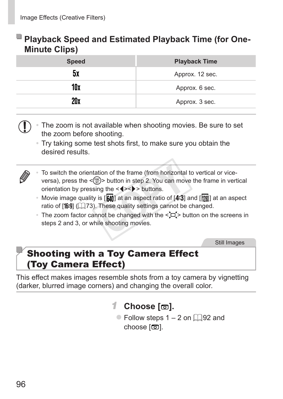 Cop y | Canon PowerShot SX50 HS User Manual | Page 96 / 286