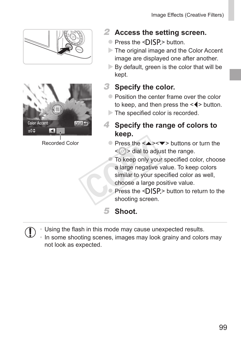 Cop y | Canon PowerShot SX50 HS User Manual | Page 99 / 286