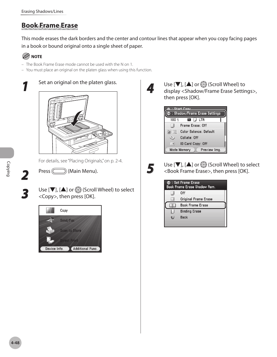 Book frame erase, Book frame erase -48 | Canon Color imageCLASS MF9280Cdn User Manual | Page 195 / 548