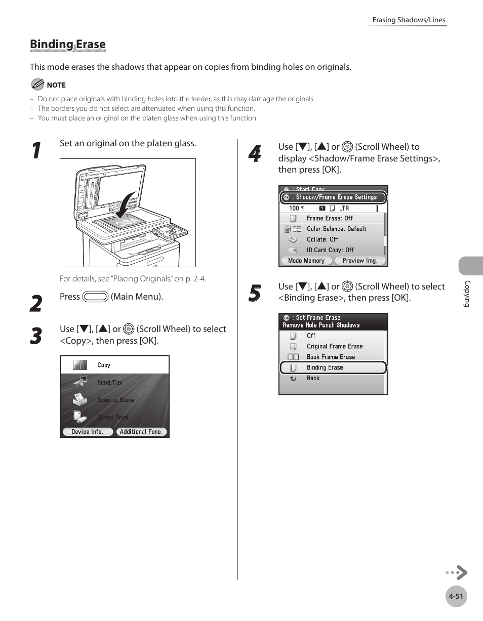 Binding erase, Binding erase -51 | Canon Color imageCLASS MF9280Cdn User Manual | Page 198 / 548