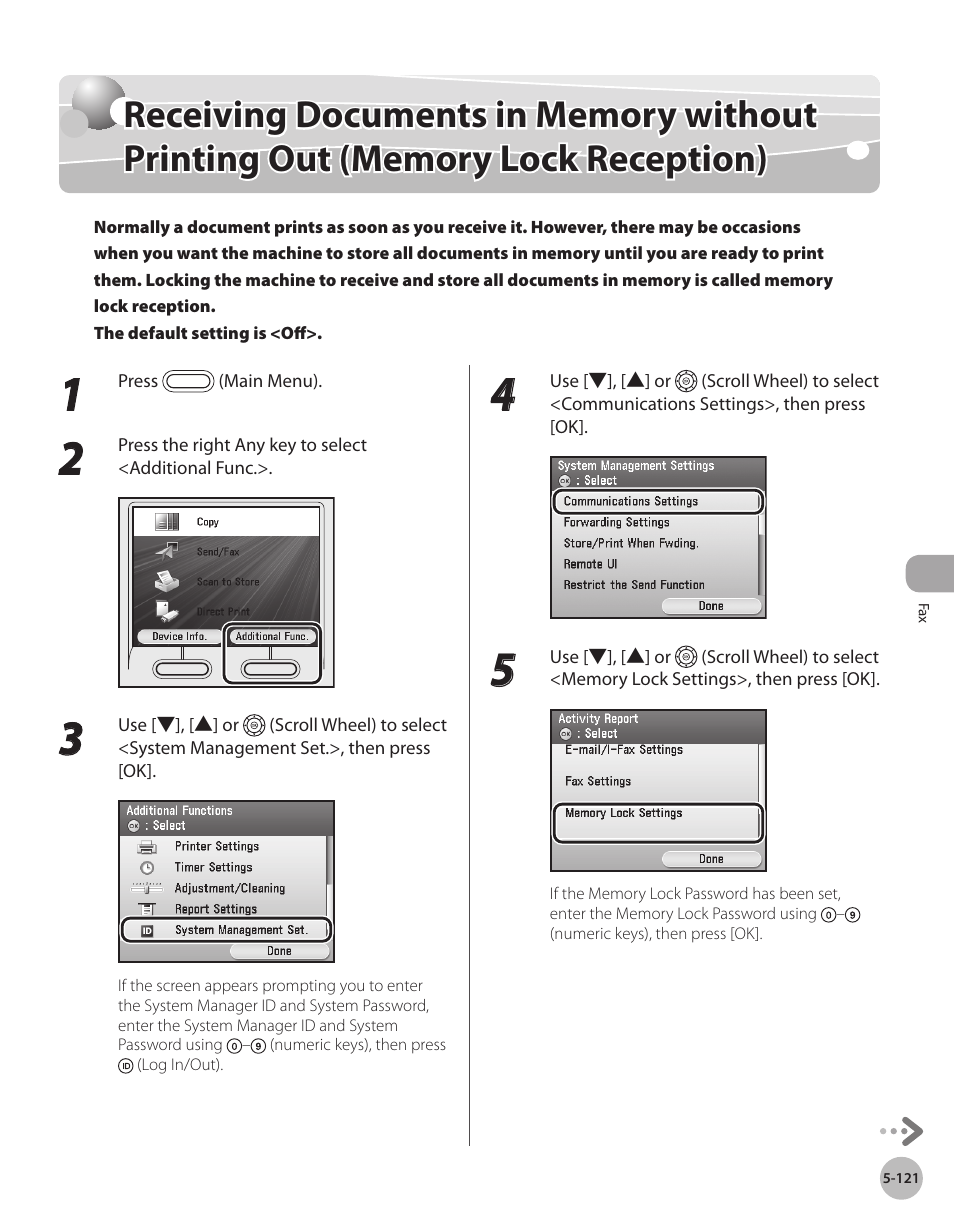 P. 5-121) | Canon Color imageCLASS MF9280Cdn User Manual | Page 342 / 548