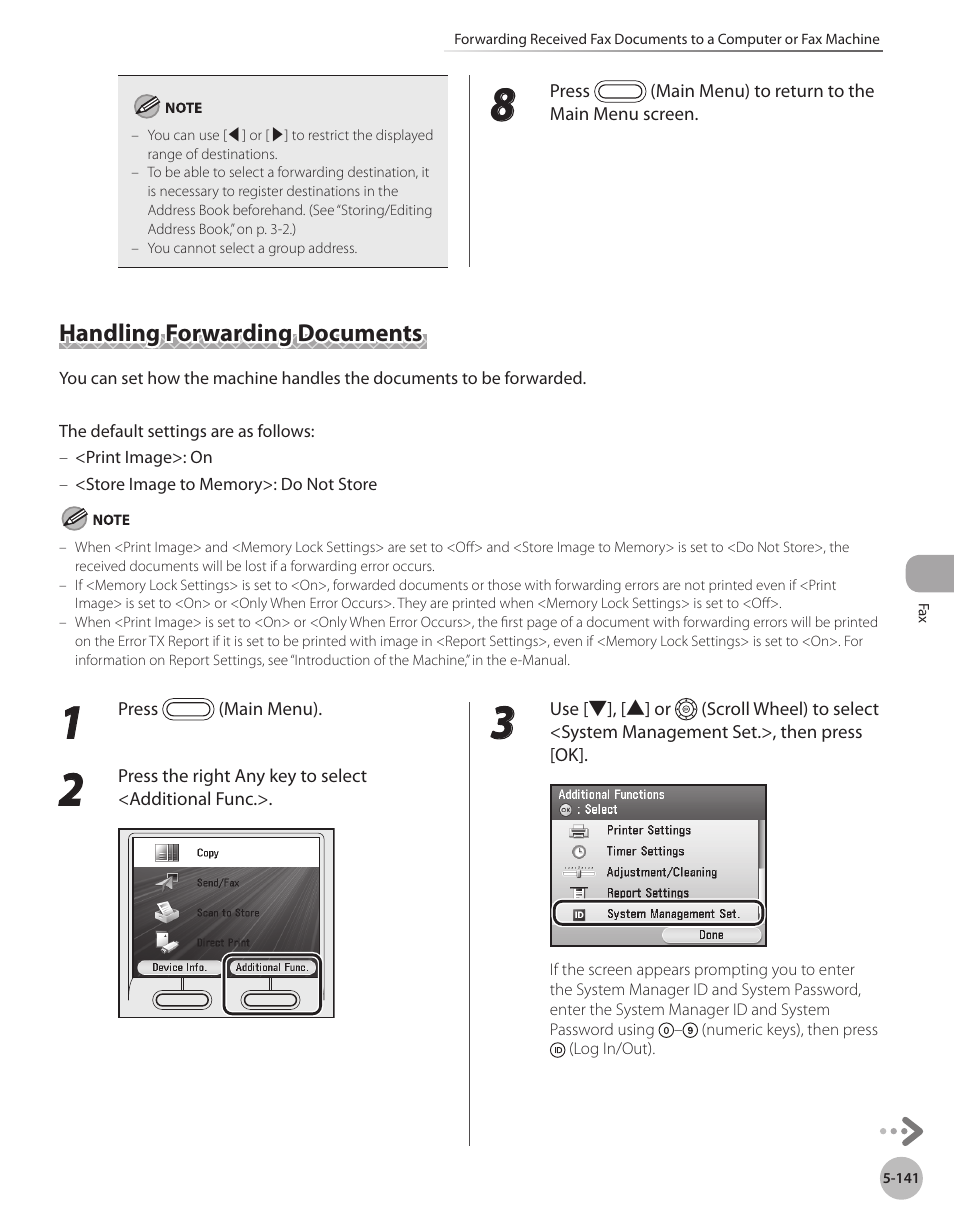 Handling forwarding documents, Handling forwarding documents -141 | Canon Color imageCLASS MF9280Cdn User Manual | Page 362 / 548