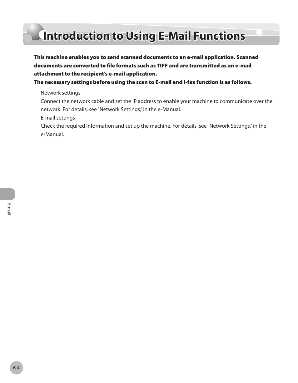 Introduction to using e-mail functions, Introducton to usng e-mal functons -4, Introduction to using e-mail functions -4 | Canon Color imageCLASS MF9280Cdn User Manual | Page 377 / 548